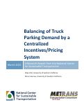 Cover page of Balancing of Truck Parking Demand by a Centralized Incentives/Pricing System