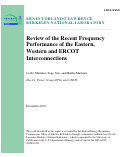 Cover page: Review of the Recent Frequency Performance of the Eastern, Western and ERCOT Interconnections