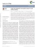 Cover page: Large area magnetic micropallet arrays for cell colony sorting