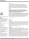 Cover page: Personalized treatments for depressive symptoms in patients with advanced heart failure: A pragmatic randomized controlled trial.