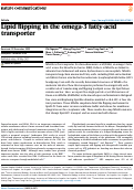 Cover page: Lipid flipping in the omega-3 fatty-acid transporter.