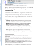 Cover page: Prenatal phthalate, paraben, and phenol exposure and childhood allergic and respiratory outcomes: Evaluating exposure to chemical mixtures