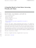 Cover page: A simplified model for dark matter interacting primarily with gluons