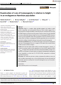 Cover page: Examination of runs of homozygosity in relation to height in an endogamous Namibian population