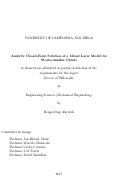 Cover page: Analytic Closed-Form Solution of a Mixed Layer Model for Stratocumulus Clouds