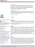 Cover page: Association between body mass index and posterior spine fusion among patients with adolescent idiopathic scoliosis