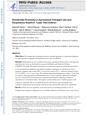 Cover page: Residential proximity to agricultural fumigant use and respiratory health in 7-year old children