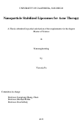 Cover page: Nanoparticle Stabilized Liposomes for Acne Therapy