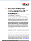 Cover page: Inhibition of Serine Protease Activity Protects Against High Fat Diet-Induced Inflammation and Insulin Resistance