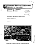 Cover page: LASER-INDUCED VAPORIZATION OF URANIUM DIOXIDE