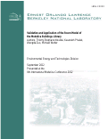 Cover page: Validation and Application of the Room Model of the Modelica Buildings Library