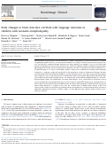 Cover page: Early changes in brain structure correlate with language outcomes in children with neonatal encephalopathy