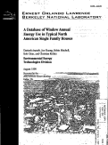 Cover page: A Database of Window Annual Energy Use in Typical North American Single Faimily Houses