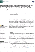 Cover page: Dyslipidemia Treatment and Lipid Control in US Adults with Diabetes by Sociodemographic and Cardiovascular Risk Groups in the NIH Precision Medicine Initiative All of Us Research Program