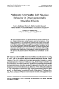 Cover page: Naloxone attenuates self-abusive behavior in developmentally disabled clients.