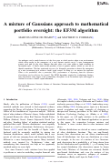 Cover page: A mixture of Gaussians approach to mathematical portfolio oversight: the EF3M algorithm