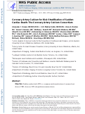 Cover page: Coronary Artery Calcium for Risk Stratification of Sudden Cardiac Death The Coronary Artery Calcium Consortium