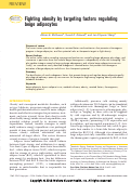 Cover page: Fighting obesity by targeting factors regulating beige adipocytes.