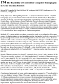 Cover page: 174 The Feasibility of Consent for Computed Tomography in Acute Trauma Patients