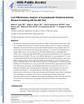 Cover page: Cost-effectiveness analysis of asymptomatic peripheral artery disease screening with the ABI test