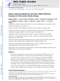 Cover page: Delays in reducing waterborne and water-related infectious diseases in China under climate change