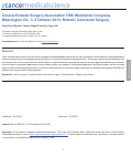 Cover page: Clinical Robotic Surgery Association Fifth Worldwide Congress, Washington DC, 3–5 October 2013: Robotic Colorectal Surgery