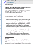 Cover page: Guidelines for extracting biologically relevant context-specific metabolic models using gene expression data.