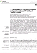 Cover page: Coronatine Facilitates Pseudomonas syringae Infection of Arabidopsis Leaves at Night