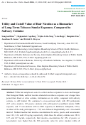 Cover page: Utility and Cutoff Value of Hair Nicotine as a Biomarker of Long-Term Tobacco Smoke Exposure, Compared to Salivary Cotinine