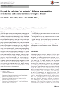 Cover page: Beyond the embolus: “do not miss” diffusion abnormalities of ischaemic and non-ischaemic neurological disease