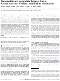 Cover page: Nonequilibrium candidate Monte Carlo: A new tool for efficient equilibrium simulation