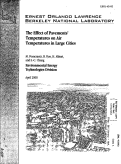 Cover page: The Effect of Pavements' Temperatures On Air Temperatures in Large Cities