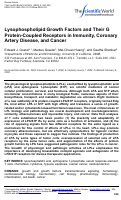 Cover page: Lysophospholipid Growth Factors and Their G Protein-Coupled Receptors in Immunity, Coronary Artery Disease, and Cancer