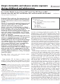 Cover page: Atopic dermatitis and tobacco smoke exposure during childhood and adolescence