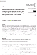 Cover page: Undergraduates’ pSTEM identity and motivation in relation to gender- and race-based perceived representation, stereotyped beliefs, and implicit associations