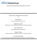 Cover page: Climate Policy Reform Options in 2025