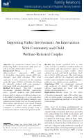 Cover page: Supporting Father Involvement: An Intervention With Community and Child Welfare–Referred Couples