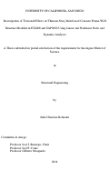 Cover page: Investigation of Torsional Effects on Thirteen-Story Reinforced Concrete Frame-Wall Structure Modeled in ETABS and SAP2000 Using Linear and Nonlinear Static and Dynamic Analyses /