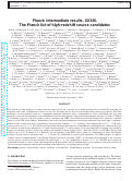 Cover page: Planck intermediate results