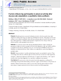 Cover page: Factors influencing participation in physical activity after dysvascular amputation: a qualitative meta-synthesis.