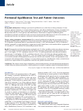 Cover page: Peritoneal Equilibration Test and Patient Outcomes