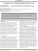 Cover page: An Atypical Case of Warfarin-Induced Skin Necrosis