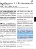 Cover page: Bacterial synthesis of C3-C5 diols via extending amino acid catabolism.