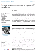 Cover page: Biologic Treatments of Psoriasis: An Update for the Clinician