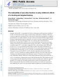 Cover page: The malleability of executive function in early childhood: Effects of schooling and targeted training