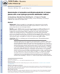 Cover page: Determination of artemether and dihydroartemisinin in human plasma with a new hydrogen peroxide stabilization method