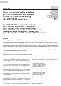 Cover page: Emerging adults’ cultural values, prosocial behaviors, and mental health in 14 countries during the COVID-19 pandemic