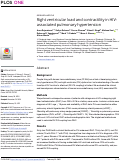 Cover page: Right ventricular load and contractility in HIV-associated pulmonary hypertension