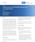 Cover page: Identifying Non-Auto Mobility Indicators for Los Angeles Metro