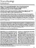 Cover page: Report of the Jumpstarting Brain Tumor Drug Development Coalition and FDA clinical trials neuroimaging endpoint workshop (January 30, 2014, Bethesda MD).